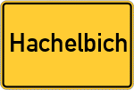 Place name sign Hachelbich