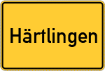 Place name sign Härtlingen