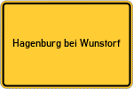 Place name sign Hagenburg bei Wunstorf