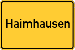 Place name sign Haimhausen, Oberbayern