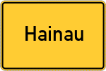 Place name sign Hainau