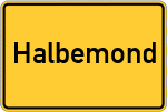 Place name sign Halbemond