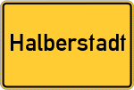 Place name sign Halberstadt