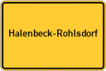 Place name sign Halenbeck-Rohlsdorf