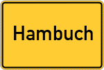 Place name sign Hambuch, Eifel