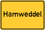 Place name sign Hamweddel