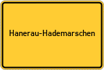 Place name sign Hanerau-Hademarschen