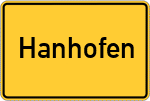Place name sign Hanhofen