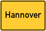 Place name sign Hannover