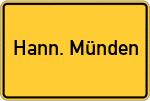 Place name sign Hann. Münden