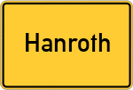 Place name sign Hanroth