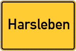 Place name sign Harsleben