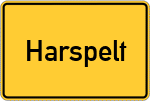 Place name sign Harspelt