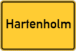 Place name sign Hartenholm