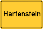 Place name sign Hartenstein, Mittelfranken
