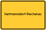 Place name sign Hartmannsdorf-Reichenau