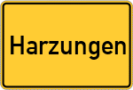 Place name sign Harzungen