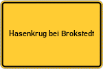 Place name sign Hasenkrug bei Brokstedt