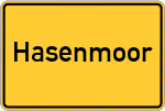 Place name sign Hasenmoor