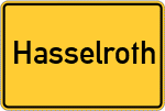 Place name sign Hasselroth