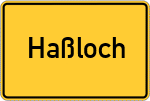 Place name sign Haßloch, Pfalz