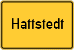 Place name sign Hattstedt