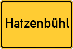 Place name sign Hatzenbühl