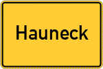 Place name sign Hauneck