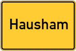 Place name sign Hausham