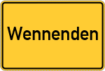 Place name sign Wennenden