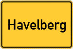 Place name sign Havelberg