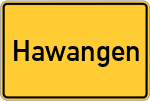 Place name sign Hawangen