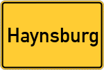Place name sign Haynsburg