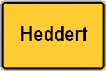 Place name sign Heddert