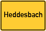 Place name sign Heddesbach
