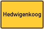 Place name sign Hedwigenkoog