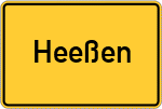 Place name sign Heeßen