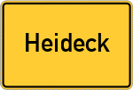 Place name sign Heideck, Mittelfranken