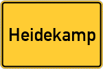 Place name sign Heidekamp