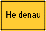 Place name sign Heidenau, Sachsen