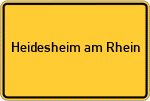 Place name sign Heidesheim am Rhein