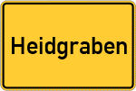 Place name sign Heidgraben