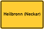 Place name sign Heilbronn (Neckar)