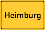 Place name sign Heimburg