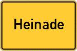 Place name sign Heinade