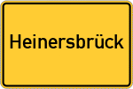 Place name sign Heinersbrück