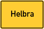 Place name sign Helbra