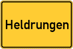 Place name sign Heldrungen