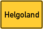 Place name sign Helgoland