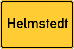 Place name sign Helmstedt